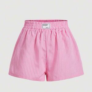 Pink Striped Women's Shorts